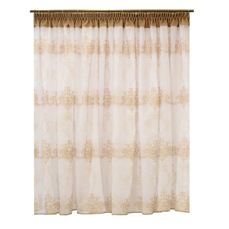 Perdele unicat - Perdea Velaria cu imprimeu baroc bej, 330x185 cm