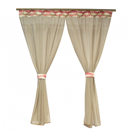 Perdele bucatarie - Perdea Velaria in maro, 200x145 cm