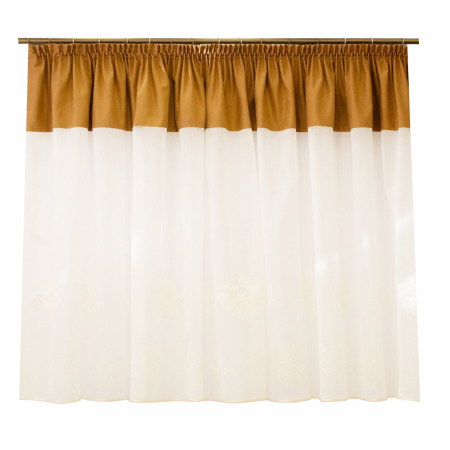 Perdele unicat - Perdea Velaria cu model baroc ivoire, 340x160 cm