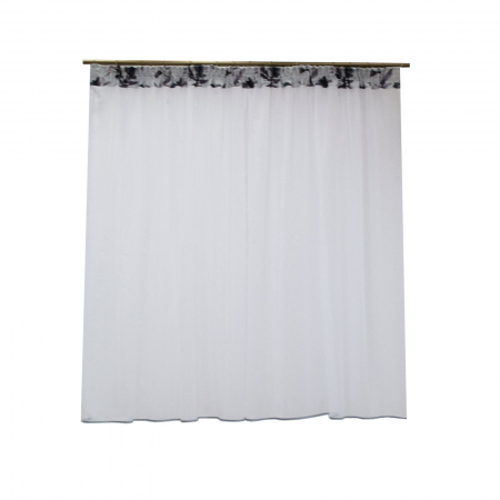 Perdea Velaria alba cu flori, 240x175 cm [1]