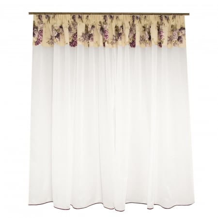 Perdea Velaria alba de bucatarie, 360x160 cm [1]
