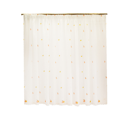 Perdele bucatarie - Perdea Velaria de bucatarie, alba cu fructe, 340x170 cm