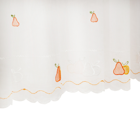 Perdea Velaria de bucatarie, alba cu fructe, 340x170 cm [3]