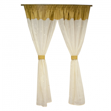 Perdele - Perdea Velaria de bucatarie cu esarfe, 185x155 cm