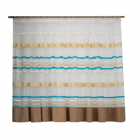 Perdele la oferta - Perdea Velaria tiul dungi bleo, 440x150 cm