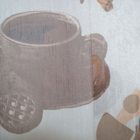 Perdea Velaria de bucatarie cu cesti de cafea, 120 x 200 cm [2]