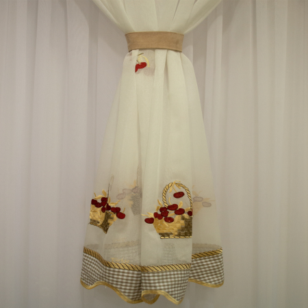 Perdea Velaria de bucatarie cu cirese, 350x160 cm [2]