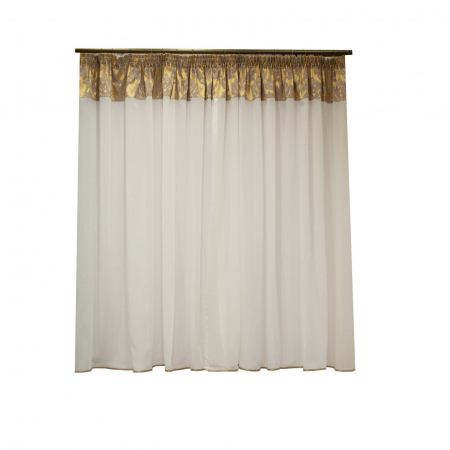 Perdele bucatarie - Perdea Velaria de bucatarie in ivory, 380x160 cm