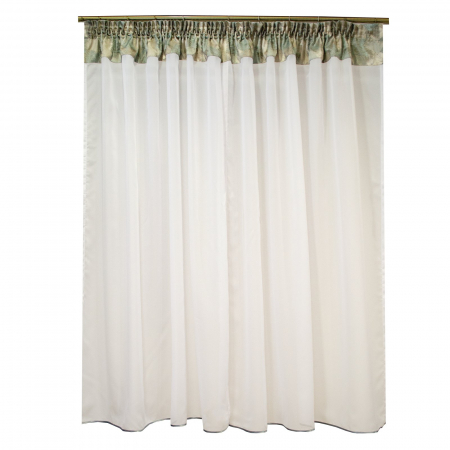 Perdea Velaria de bucatarie, geometric menta cu esarfe, 265x160 cm [1]