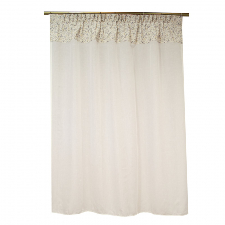 Perdea Velaria de bucatarie ivory cu flori, 130x150 cm [0]