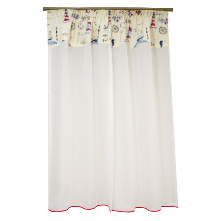 Perdea Velaria de bucatarie navigator, cu esarfe 150x155 cm [1]