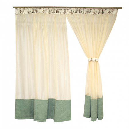 Perdea Velaria de bucatarie crem cu rejansa, 280x150 cm [3]