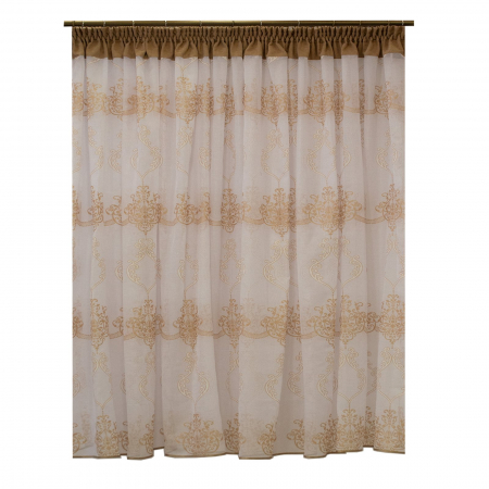Perdele bucatarie - Perdea Velaria cu imprimeu baroc bej, 330x185 cm