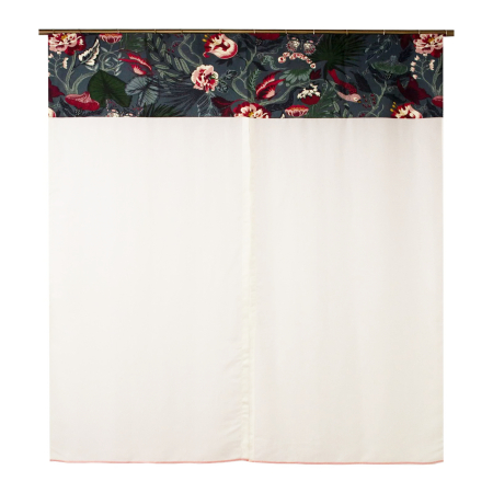 Perdea Velaria din in ivoire cu flori, 140x170 cm [2]