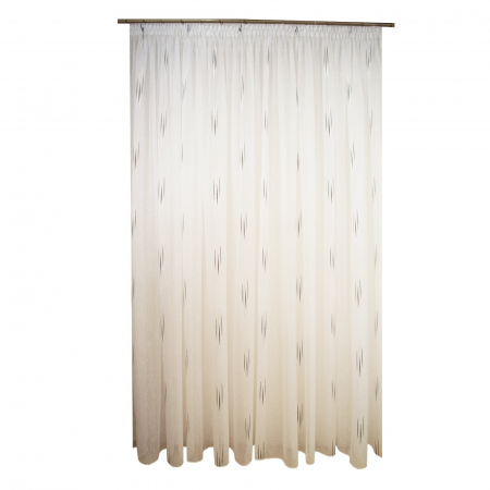 Perdele la oferta - Perdea Velaria alba cu dungi negre, 300x255 cm