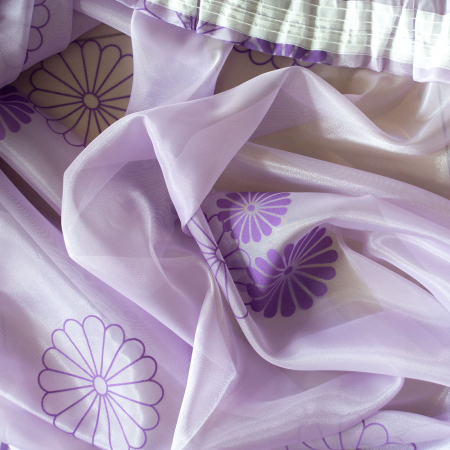 Perdea Velaria flop mov cu flori, 400x250 cm [1]