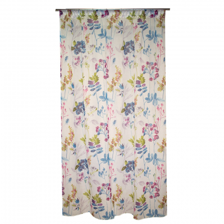 Perdele fara model - Perdea Velaria floral albastru, 140x215 cm