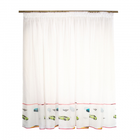 Perdea Velaria voal alb cu masini, 380x185 cm [0]