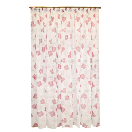 Perdele moderne - Perdea Velaria flori roz, 365x245 cm