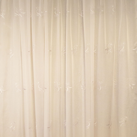 Perdele bucatarie - Perdea Velaria voal alb brodat, 290x245 cm