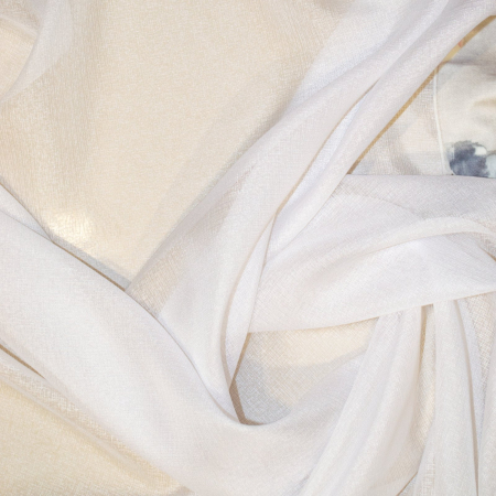 Perdea Velaria in alb cu bata florala, 330x150 cm [2]