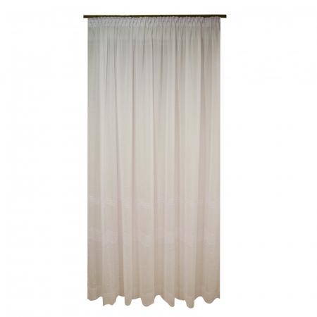 Perdele - Perdea Velaria in alb cu bordura, 230x250 cm