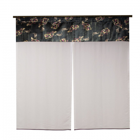 Perdea Velaria in alb cu tafta colorata, 130x170 cm [2]