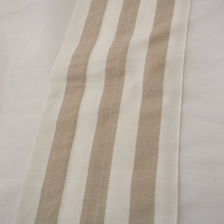 Perdea Velaria in alb cu dungi bej, 145x170 cm [2]