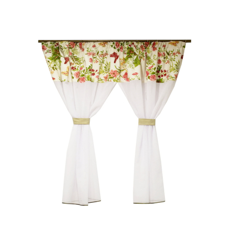 Produse - Perdea Velaria in alb cu fluturi, 220x160 cm