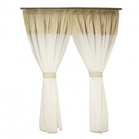Perdele bucatarie - Perdea Velaria de bucatarie ivory, 385x145 cm