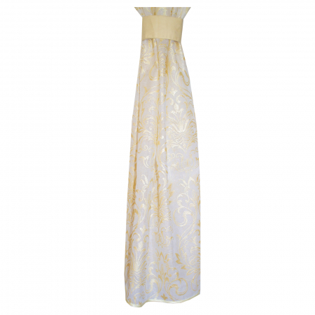 Perdea Velaria in alb cu imprimeu baroc auriu, 180x150 cm [4]