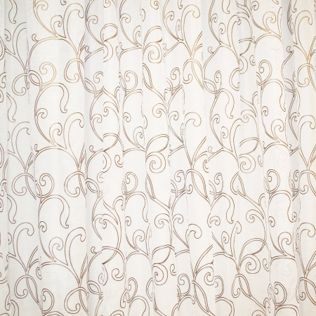 Perdea Velaria in alb cu imprimeu arabesc, 330x160 cm [1]