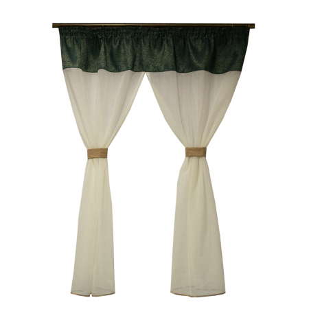 Perdea Velaria voal creponat ivory, 160x160 cm [1]