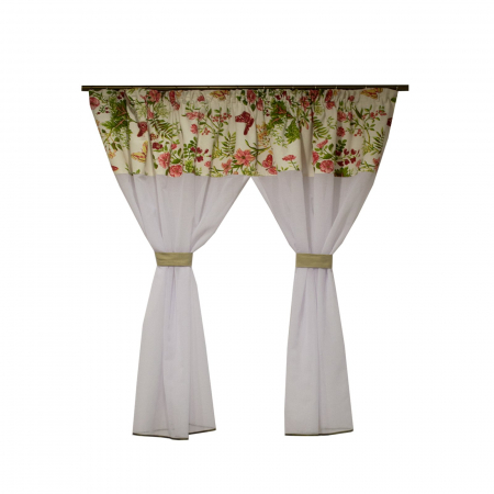 Perdele unicat - Perdea Velaria in alb cu fluturi, 220x160 cm