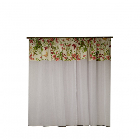 Perdea Velaria in alb cu fluturi, 220x140 cm [1]