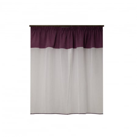 Perdea Velaria in alb cu milas lila, 130x165 cm [2]