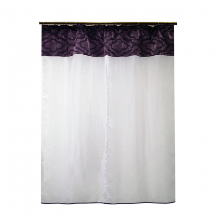 Perdele bucatarie - Perdea Velaria voal crep alb, 140x160 cm