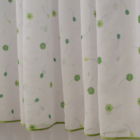 Perdea Velaria cotton flowers verzi, 400x155 cm [1]