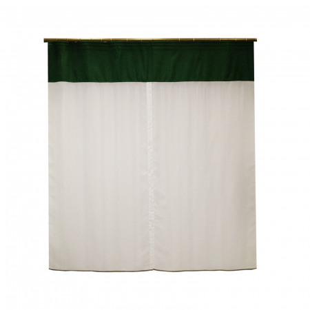 Perdea Velaria voal alb  si suet verde, 180x185 cm [1]