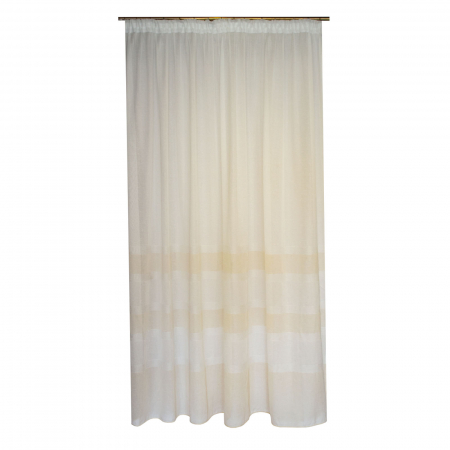 Perdele la oferta - Perdea Velaria in alb dungi bej, 290x255 cm