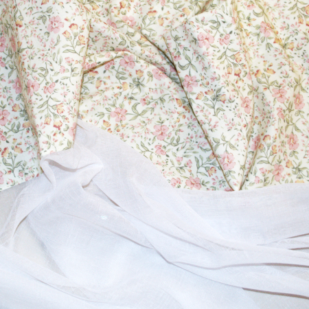 Perdea Velaria in alb si flori, 345x150 cm [1]
