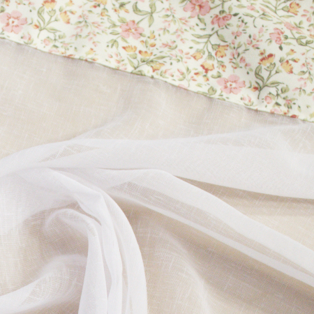 Perdea Velaria in alb si flori, 345x150 cm [3]