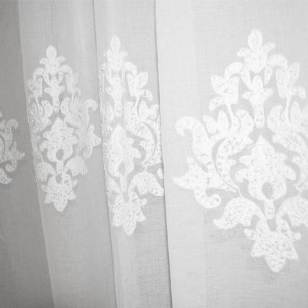 Perdea Velaria in baroc brodat ivoire, 160x250 cm [0]