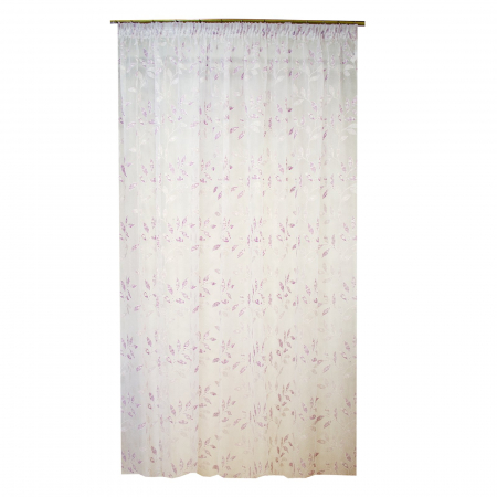 Perdele moderne - Perdea Velaria organza frunze mov, 300x245 cm