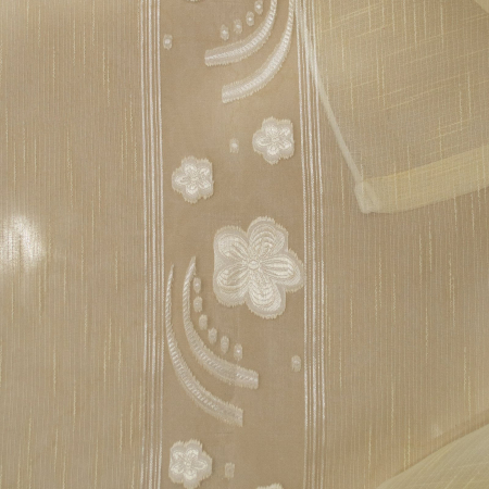 Perdea Velaria sable cu flori crem, 300x255 cm [3]