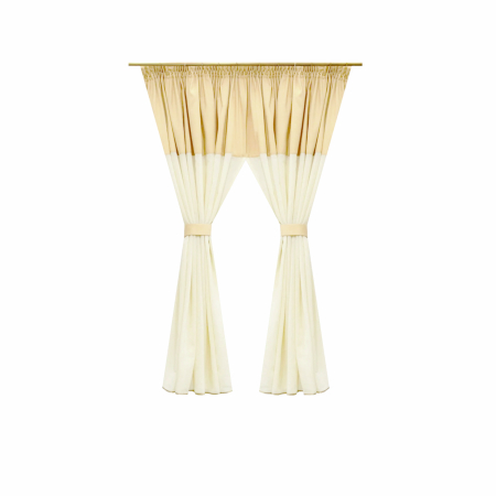 Perdele bucatarie - Perdea Velaria in crem, 320x150 cm