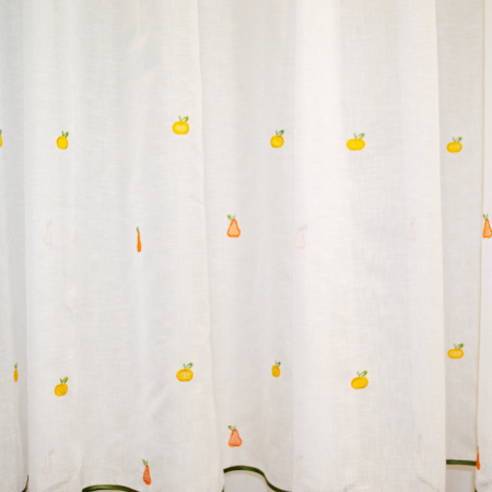 Perdea Velaria in alb cu fructe, 340x145 cm [2]