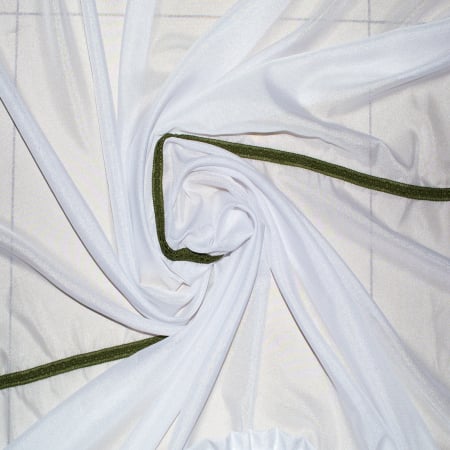 Perdea Velaria in cristal alb cu fir verde, 280x150 cm [1]