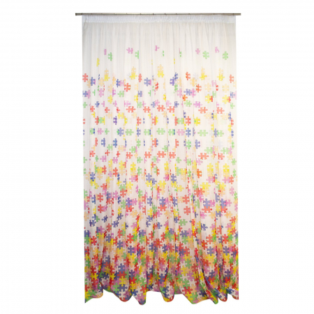 Perdele - Perdea Velaria voal cu piese puzzle, 380x270 cm