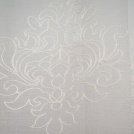 Perdea Velaria in alb cu imprimeu baroc brodat, 335x140 cm [1]